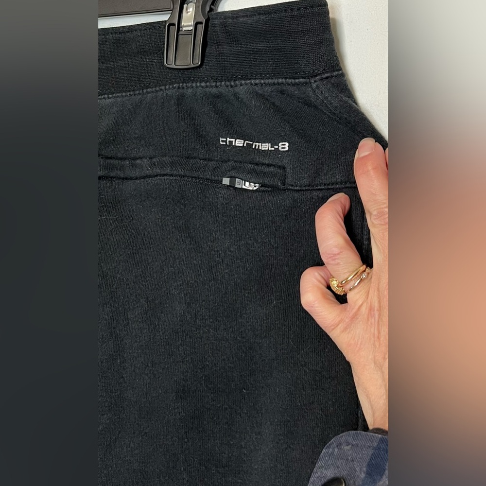 Layer 8 Qwick Dry Cotton Blend Cropped Wide Leg Thermal Sweatpants Loungewear - Picture 6 of 8